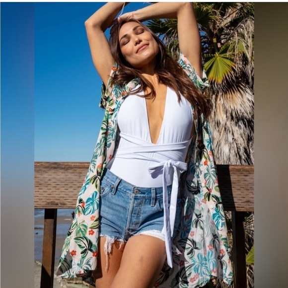 Lost + Wander Dresses & Skirts - Lost + Wander seaside escape tropical cover up midi dress